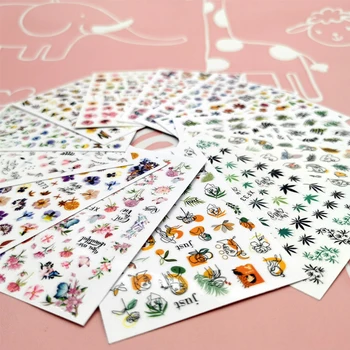3D Prego Flor, Projeto da Folha de Barras Etiquetas de Papel Para DIY Gel polonês Decoração Manicure Tattoos da Arte do Prego Acessórios