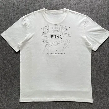 2021ss KITH Lanche da Meia-noite TRATA-T-Shirt Homens Mulheres 1:1 de Alta Qualidade, T-Shirt Vintage White Black mens camisas melhor vendedor