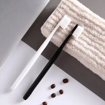 1pcs Ultra-fino Escovas de dentes Onda Nano Milhões de Cerdas Micro Soft Escova de Dentes Com Suporte Portátil de Cuidados Orais Eco Kit de Produtos