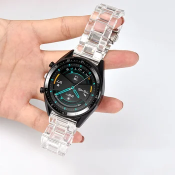 Pulseira para Samsung Galaxy Watch 46mm Active 2 para Amazfit Bip Banda 20mm 22mm Transparente Alça para Huawei Assistir gt 2e Correa
