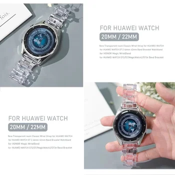 Pulseira para Samsung Galaxy Watch 46mm Active 2 para Amazfit Bip Banda 20mm 22mm Transparente Alça para Huawei Assistir gt 2e Correa