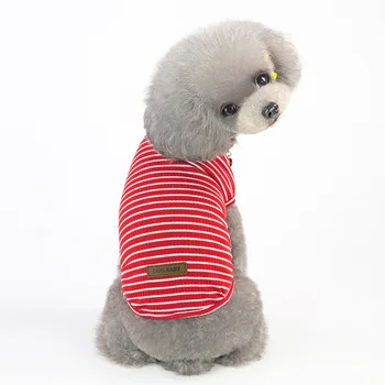 Cão de Camisas para Cães Pequenos Verão Listra Roupas Colete para Pequenas e Médias Cachorro Gato Cão Chihuahua de Estimação Roupas t-shirt para perro