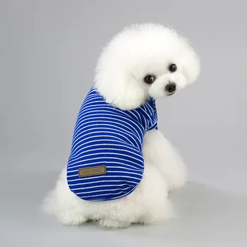 Cão de Camisas para Cães Pequenos Verão Listra Roupas Colete para Pequenas e Médias Cachorro Gato Cão Chihuahua de Estimação Roupas t-shirt para perro