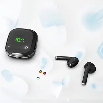 TWS Fones de ouvido Bluetooth fone de ouvido sem Fio o indicador de Bateria 9D Estéreo 5.0 Para o Iphone Xiaomi Huawei Microfone Fones de ouvido