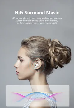 TWS Fones de ouvido Bluetooth fone de ouvido sem Fio o indicador de Bateria 9D Estéreo 5.0 Para o Iphone Xiaomi Huawei Microfone Fones de ouvido