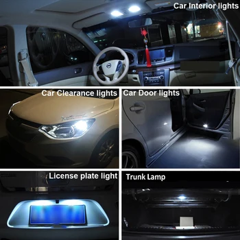 10x T10 W5W Lâmpada LED Interior do Carro Luzes de Leitura Para o Volvo XC60 XC 60 XC90 S40 S60 S80 S40 V40 V50 V60 XC70 C30 C70 Branco Azul