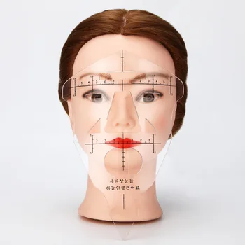 Maquiagem nova Máscara Régua Sobrancelha Régua Prática Para o Acionador de partida da Tatuagem de Modelo Permanente de Suprimentos Projeto de Lábio de Moldar Estêncil Ferramenta de 1PCS