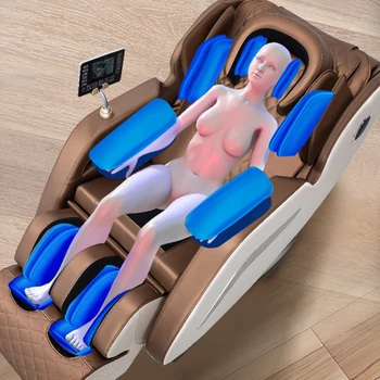 Multi função Cadeira de Massagem de aquecimento elétrico de reclinação massagem de corpo inteiro cadeiras Inteligente de massagem shiatsu sofá