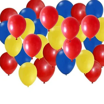 16Pcs/muito Amarelo, Vermelho, Azul Balões Decoração para uma Festa de Confetes Balões para chá de Bebê Festa de Aniversário, Decorações Miúdos Ar Globos de Brinquedo