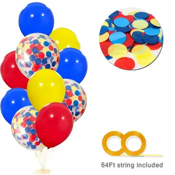 16Pcs/muito Amarelo, Vermelho, Azul Balões Decoração para uma Festa de Confetes Balões para chá de Bebê Festa de Aniversário, Decorações Miúdos Ar Globos de Brinquedo
