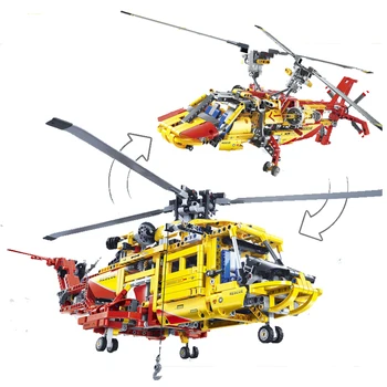 Novo 3357 Técnica De Helicóptero Tijolos Para Construção, Blocos De Brinquedos Para Crianças Jogo De Carro De Fórmula
