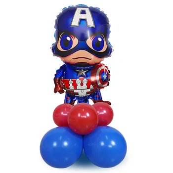 13pcs homem-Aranha Ironman Capitão América Super Balões de Festa de Aniversário, Decorações de Brinquedos do Bebê Chuveiro de Látex Globos