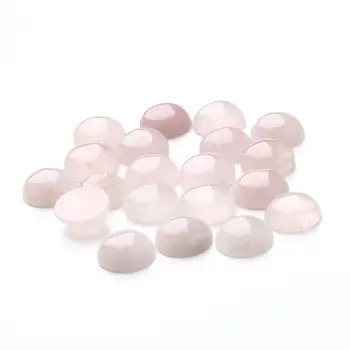 20pcs/Monte 6/8/10/12/18/20/25mm cor-de-Rosa de Cristal de Quartzo, Pedra Pérolas Pérolas Redondas FlatBlack Ajuste DIY Resultados da Jóia