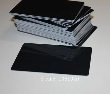 10pcs Tamanho 85*54mm Dupla de PVC Preto de Plástico Cartão de IDENTIFICAÇÃO de Acetato de Cartões de visita em Branco 0,75 mm de Espessura