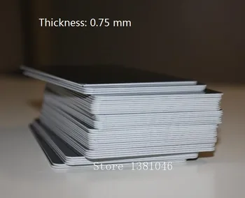10pcs Tamanho 85*54mm Dupla de PVC Preto de Plástico Cartão de IDENTIFICAÇÃO de Acetato de Cartões de visita em Branco 0,75 mm de Espessura