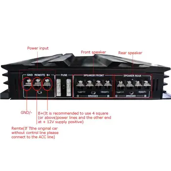 5800W Carro em Casa Amplificador de Potência de Áudio de 4 Canais 12V auto hi-fi com Amplificador de Auto Amplificador de Áudio do Carro de som Amplificador de Subwoofer