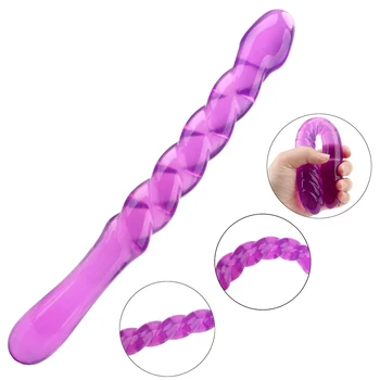 Macio da Geléia Vibrador Plug anal Beads Cauda Plugues G-spot Massageador de Próstata TPR Anal Brinquedo do Sexo para Casais Gays Adultos Produtos Eróticos