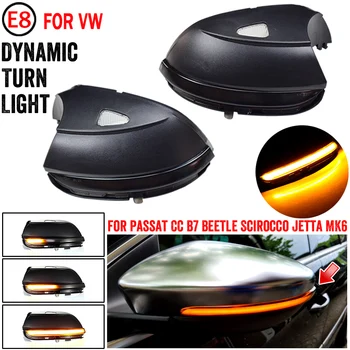 2pcs Dinâmica de pisca-Pisca de LED pisca do Lado do Espelho Indicador Para VW Passat CC B7 Besouro Scirocco Jetta MK6 Euro
