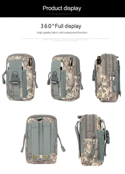 Homens EDC Tático Bolsa Molle Caça Sacos de Cinto Saco da Cintura Tático Militar Pack Exterior Caso de Bolsas de Bolso Camo Saco Para Iphone