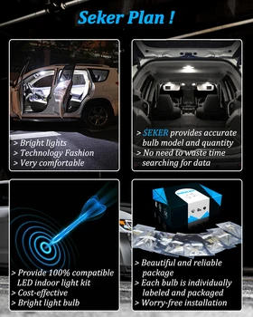 Seker 12pcs Canbus Luzes Interiores Para Hyundai i30 Fastback PDE PDEN N 2017 2018 2019 2020 Veículo CONDUZIDO Mapa de Cúpula do Tronco da Lâmpada do Kit