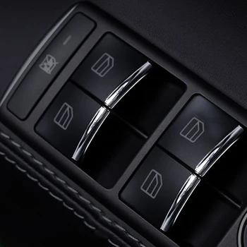 7PCS Carro Chrome Interior do Interruptor da Porta Estilo Guarnições para Tesla Model S / Acessórios x