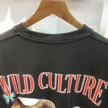 Dia ruim ursinho de Pelúcia T-shirt Selvagem Cultura Homens Mulheres Vintage de Qualidade Superior T-Shirt