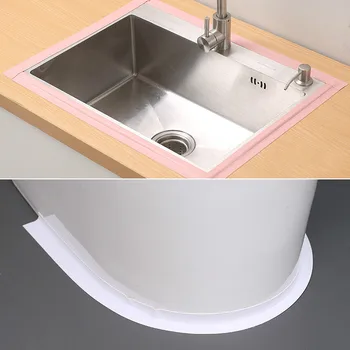 3,8 m de Banho Cozinha Chuveiro da prova da água da prova do molde fita de Pia de Banho fita de Vedação Fita Auto-adesiva adesiva Impermeável gesso