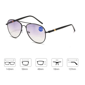 Moda de Dupla luz de Leitura Óculos de sol Óculos de Homens E Mulheres Unisex Anti-Luz azul Presbiopia Óculos Progressivos Cor