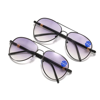Moda de Dupla luz de Leitura Óculos de sol Óculos de Homens E Mulheres Unisex Anti-Luz azul Presbiopia Óculos Progressivos Cor