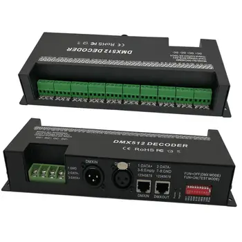 30 Canal RGB dmx512 decodificador de tira de led dmx controlador de 60A dimmer dmx PWM controlador de Entrada DC12-24V 30CH dmx luz decodificador de controle