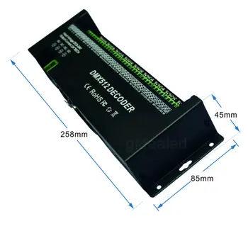 30 Canal RGB dmx512 decodificador de tira de led dmx controlador de 60A dimmer dmx PWM controlador de Entrada DC12-24V 30CH dmx luz decodificador de controle