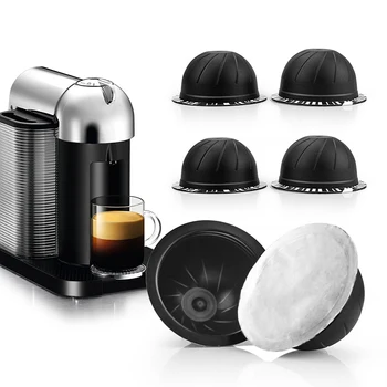 Para a Nespresso Vertuo Café em Cápsula Taça Vara do Auto de Folha de Alumínio de Tamper Definido Para Delonghi ENV135 Reutilizáveis ENV150 BNV450WHT1BUC1
