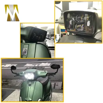 Para Vespa S150 S125 S 2013-2020 Motocicleta Farol Cobrir A Cabeça Da Lâmpada Quadro De Protecção Frontal De Luz De Decoração, Acessórios