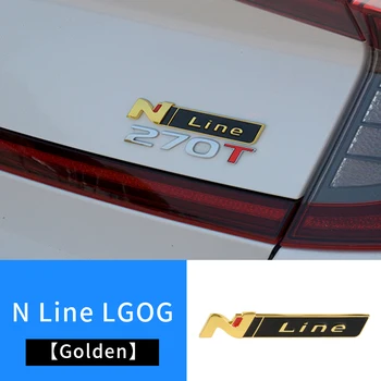 3D Metal Adesivo de Carro logotipo N N linha de Logotipo Decalque para Hyundai Verna i10 i20 IX20 ix25 i30 IX30 i40 I35 ix35 Mistra Encino Lafesta