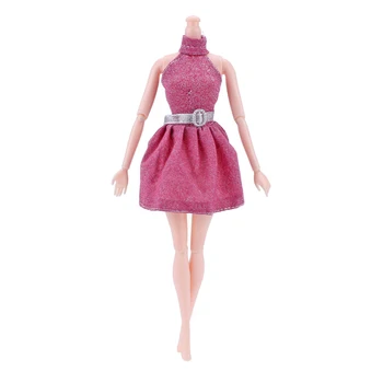 Moda de Roupas de Boneca 4 peças/set Diário Outwear Vestido, Tops, Calças para a Boneca Barbie Casual Casa de bonecas Acessórios de Brinquedos de DIY