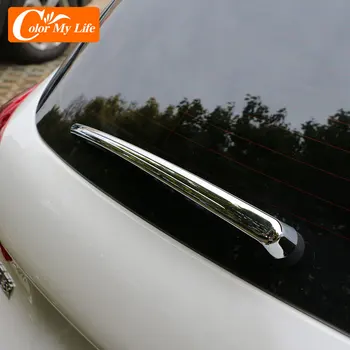 Cor a Minha Vida ABS Cromado Peugeot 208 - 2019 Acessórios Carro Limpador Traseiro Tampa de Proteção da Guarnição do pára-brisa Limpador de Cobre
