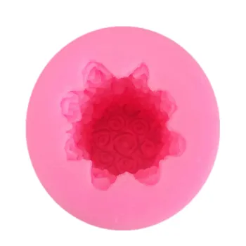 A forma cilíndrica Rosa Rosa de silicone sabão molde multi função da vela do molde de bolo de bolo assando molde DIY de artesanato