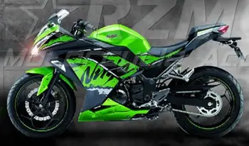Injeção de ABS Novo Moto Carenagem kit adicionar a tampa do Tanque para a Kawasaki Ninja 300 EX300 2013 2016 2017 2018 Verde Fresco