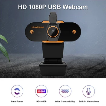 1080P HD CMOS USB 2.0 Web Câmera de Vídeo ao Vivo de Reunião On-line de Ensino de Redução de Ruído do Microfone do Computador PC Webcam