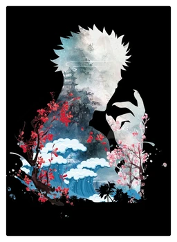 Auto-adesivo de Parede Autocolante de Parede Decoração o Anime Jujutsu Kaisen Pôsteres Poster Arte de Parede, Pintura de Parede Decoração de quartos a Decoração Home