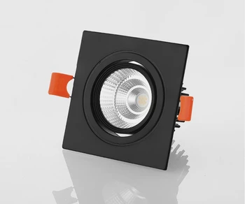 Negrito lâmpada incorporada única cabeça, cabeça de casal refletor LED teto lâmpada do teto, sem luz principal anti-reflexo feijão fel lâmpada grill