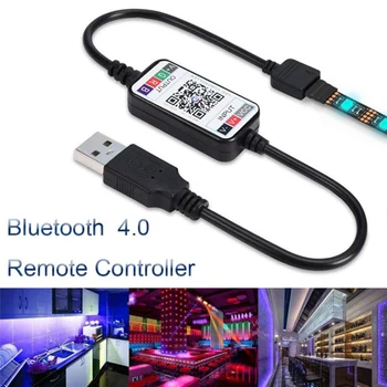 DC 5V-24V RGB Led Controlador Bluetooth Smart Phone App RGB LEVOU Luz Strip Kit Flexível de Controle sem Fio Para LED Strip