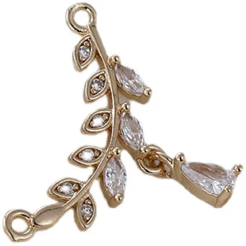 Vintage salgueiro laço zircão multi-pingente pendurado diy colar artesanal de cabelo jóias feitas à mão cor de cobre material correspondente