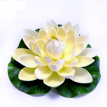 17cm Artificial Flutuante de Flores de Lótus Falso Plantas DIY Lírio de Água de Simulação de Lotus Para o Pátio Koi Pond Piscina Aquário Decorações