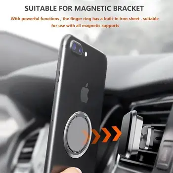Telefone Universal Magnético Ultra-fino Dedo de Aperto Anel de Metal Stand Suporte de Rotação do Anel de Metal Fivela de Suporte Para Telemóvel