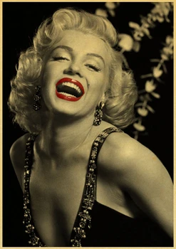 A famosa atriz Marilyn Monroe, Posters Vintage Para Casa/Bar/sala de Decoração de Papel kraft de alta qualidade cartaz do adesivo de parede