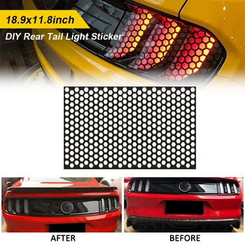 Car Stickers Car Rear Tail Light Honeycomb Stickers Car Exterior Accessories Taillight Lamp Cover for All Car Models Auto Supply