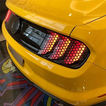 Car Stickers Car Rear Tail Light Honeycomb Stickers Car Exterior Accessories Taillight Lamp Cover for All Car Models Auto Supply