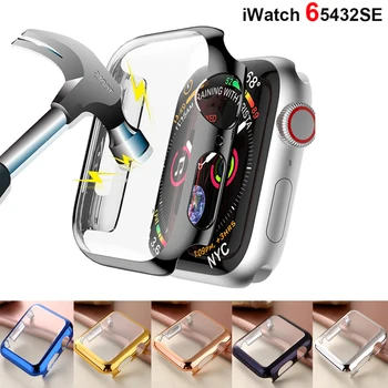 Capa Para Apple Relógio cas 44mm/40mm iwatch 42mm 38mm protetor de tela smartwatch Acessórios para apple assistir série 6 5 4 3 SE