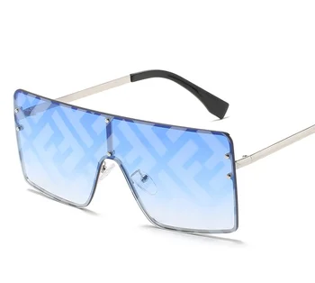 Novo Retângulo de dimensões Óculos de sol feminino masculino Moda Grande Moldura Quadrada de Metal de Óculos de Sol ao ar livre Driver Tons UV400 Óculos 2021
